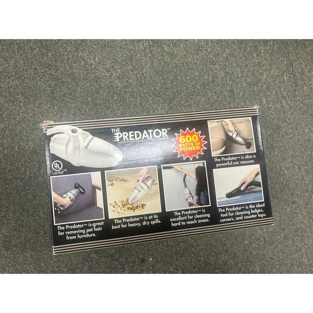 The Predator‎ Super Performance Turbo Vacuum With Attachments Tested Works Box